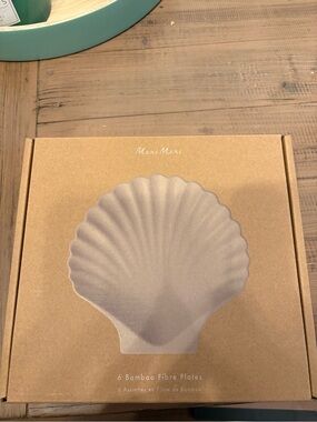 Meri Meri Bamboo Fibre Plates - Natural Beige - Set of 6 - Jilly Box Summer 2026